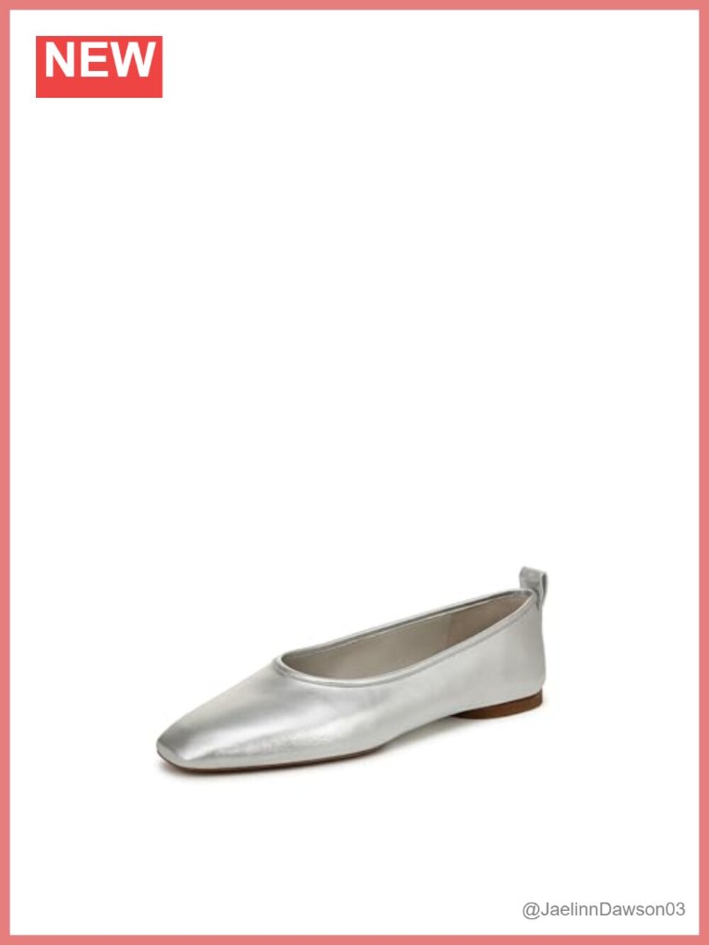 Women's Leather Square Toe Slip-On Ballet Flats